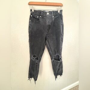 Abercrombie & Fitch distressed black denim jeans